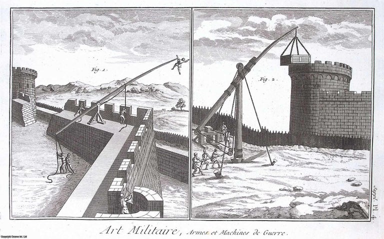 Item #370860 1765 : Art Militaire, Armes et Machines de Guerre, plate 4. This is an original...