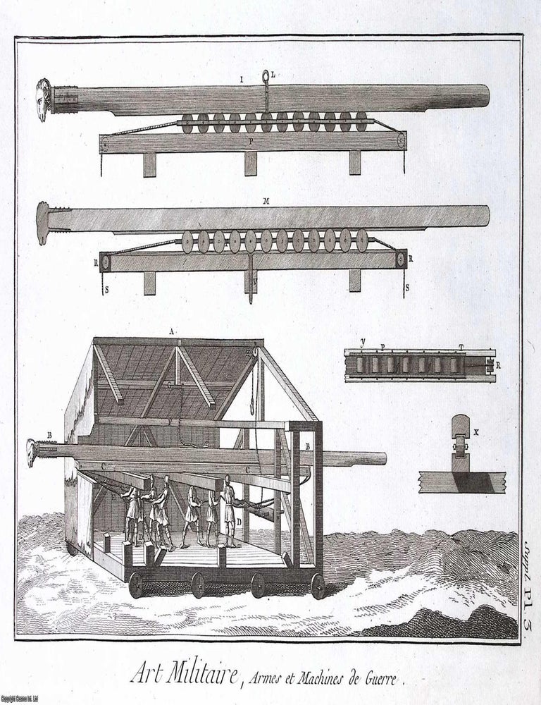 Item #370861 1765 : Art Militaire, Armes et Machines de Guerre, plate 3. This is an original...