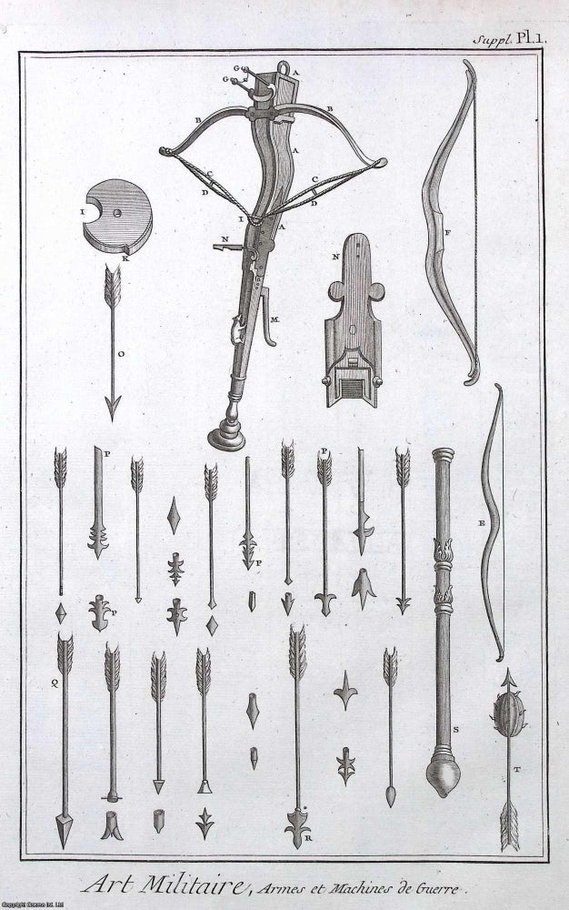 Item #370862 1765 : Art Militaire, Armes et Machines de Guerre, plate 1. This is an original...