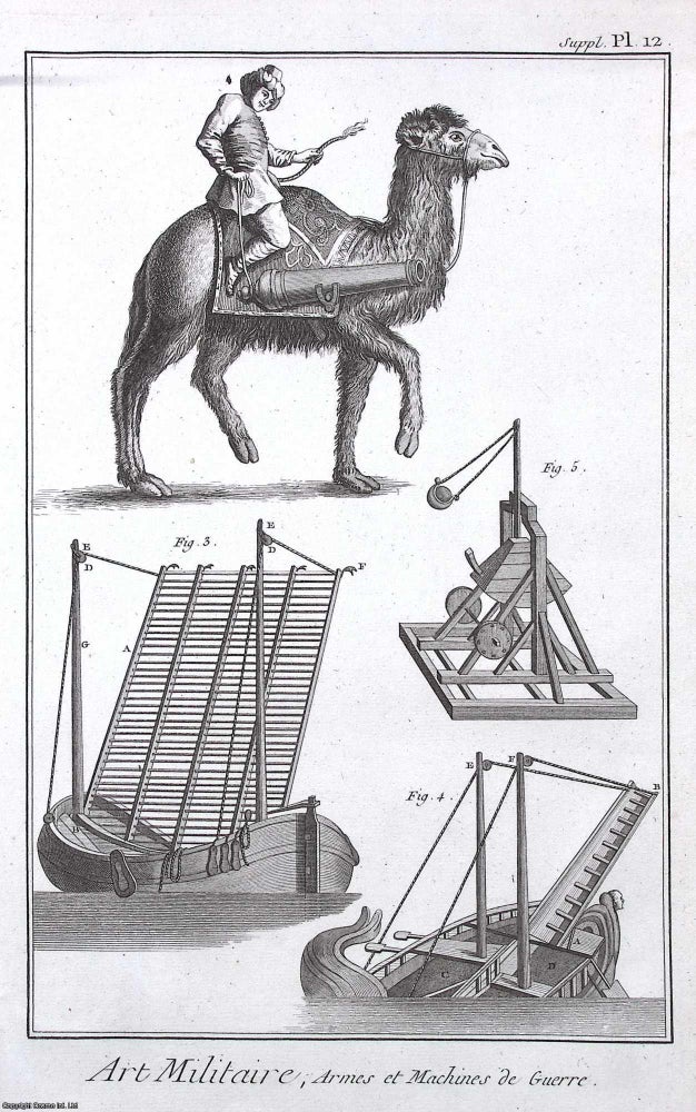 Item #370864 1765 : Art Militaire, Armes et Machines de Guerre, plate 12. This is an original...