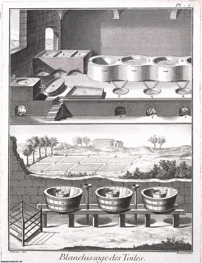 Item #370879 1765 : Blanchissage des Toiles. This is an original print from Diderot &...
