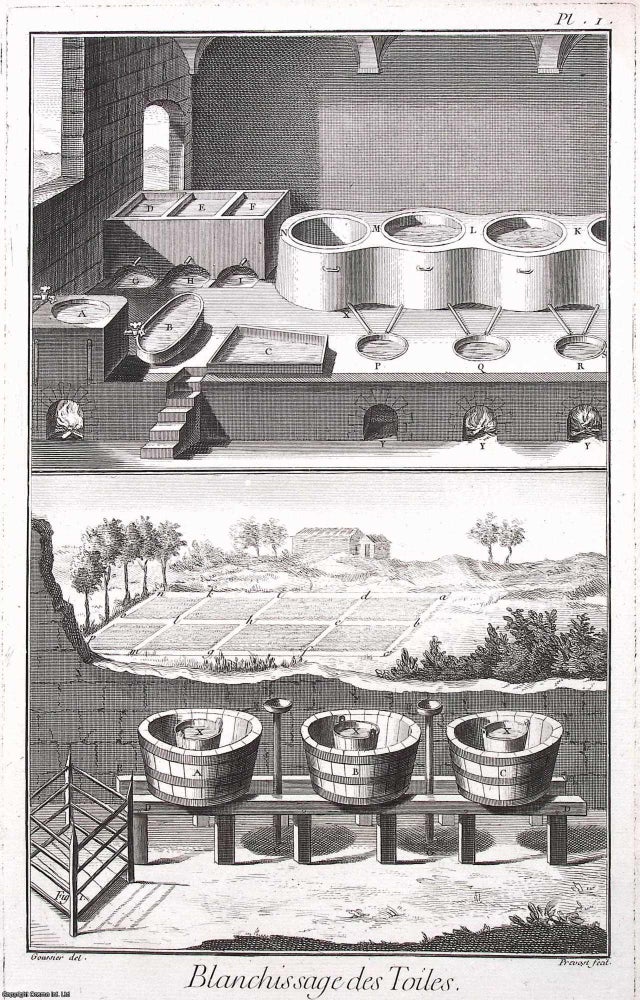 Item #370879 1765 : Blanchissage des Toiles. This is an original print from Diderot &...