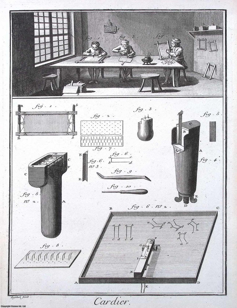 Item #370883 1765 : Cardier. This is an original print from Diderot & d'Alembert's...