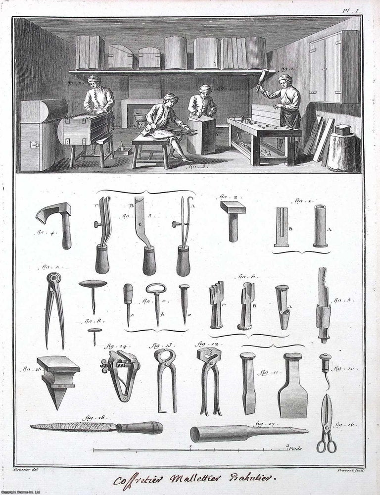 Item #370890 1765 : Coffretier Mallettier Bakulier, plate 1. This is an original print from...