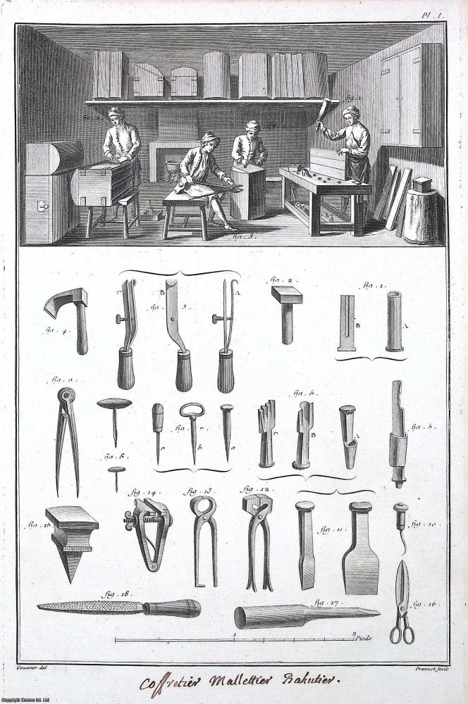 Item #370890 1765 : Coffretier Mallettier Bakulier, plate 1. This is an original print from...