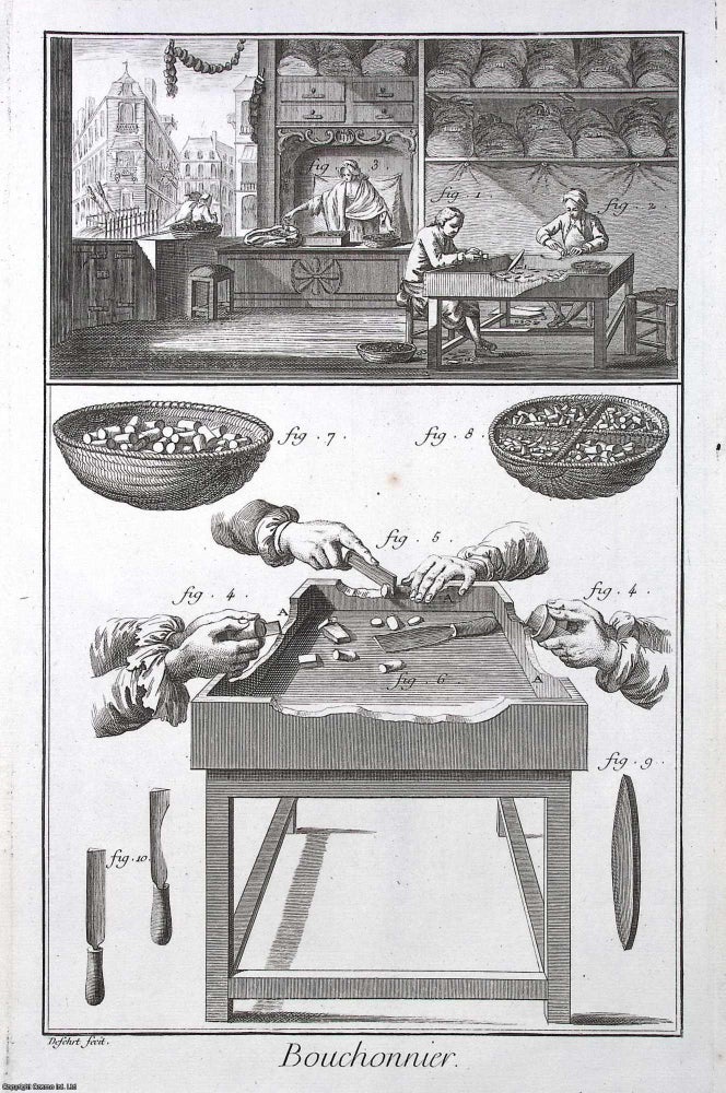 Item #370900 1765 : Bouchonnier. This is an original print from Diderot &...