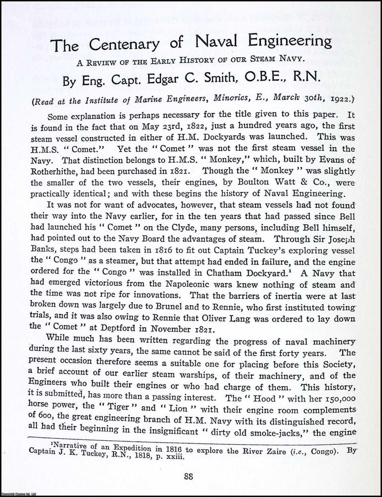 The Early History of our Steam Navy : The Centenary of Naval ...
