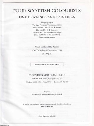 Four Scottish Colourists : John Duncan Fergusson, Samuel John Peploe, Francis C.B. Cadell, George Leslie Hunter. Christie's Auction Catalogue. 6th December 1990.