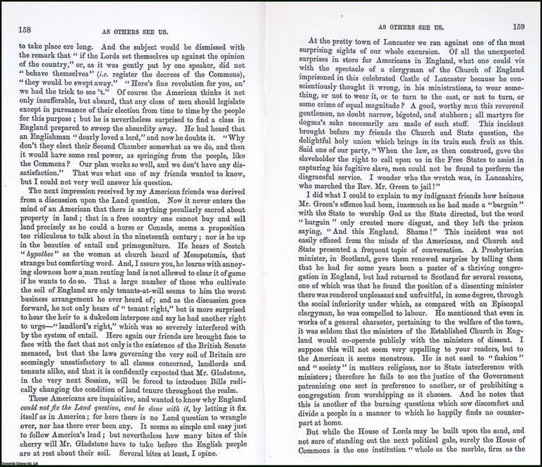 Item #371799 As Others See Us. Carnegie's American guests' impressions of Britain. 9...
