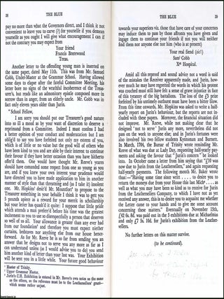 Troubles of Some Christ's Hospital Exhibitioners at Cambridge. An original article from The Blue, 1958.