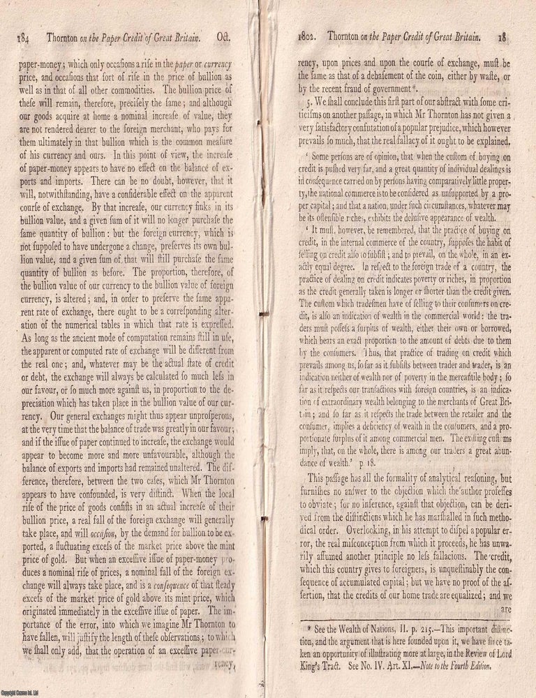Item #371855 An Inquiry into the Nature and Effects of the paper credit of Great Britain, by...