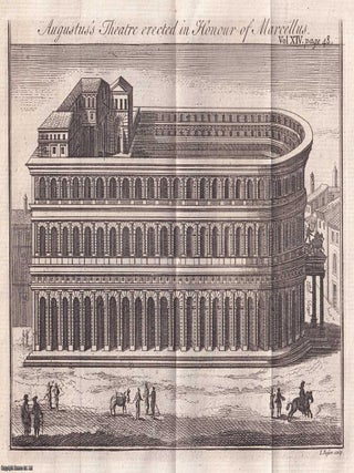 1748. Engraving: The Theatre of Marcellus, erected by Augustus. Folding plate 5.5 x 7.5 inches, AUGUSTUS'S THEATRE IN HONOUR OF.