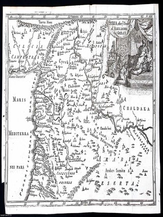1748. Engraving: A map of Syria as divided after the death of Alexander the Great. Folding map 8. MAP OF SYRIA AFTER THE.