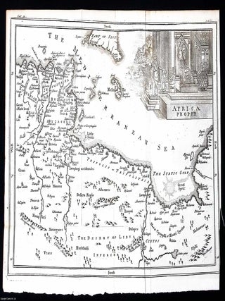1748. Engraving: A map of Africa Proper. Folding map 8.5 x 12.5 inches, from The Universal. MAP OF AFRICA PROPER IN.