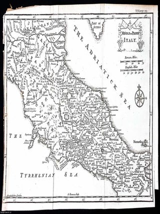 1748. Engraving: A map of Middle or Proper Italy. Folding map 8 x 12 inches, from The Universal. MAP OF MIDDLE ITALY IN.