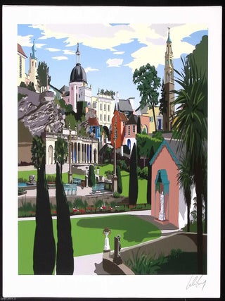Portmeirion, includes Eight Extra Signed Prints, & a large A1 size Print. A Signed Fine Press. PORTMEIRION IN GICLEE : SIGNED.