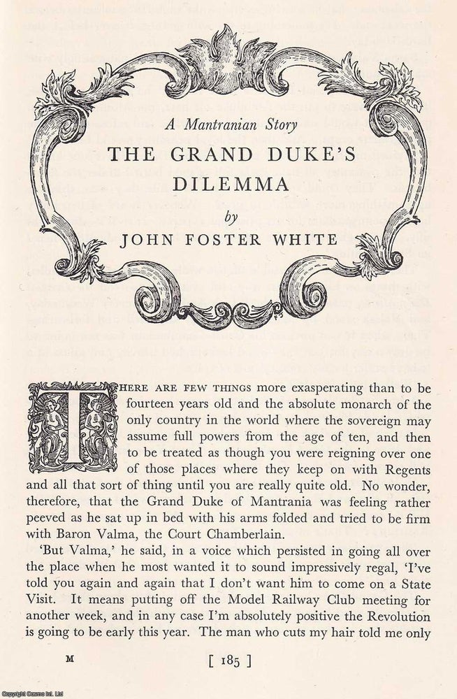 Item #372319 A Mantranian Story : The Grand Duke's Dilemma. 10 pages. An article printed in...