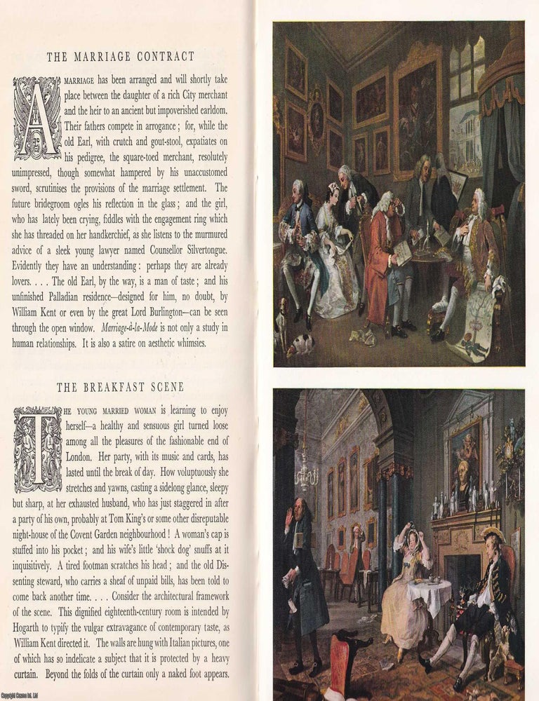 Item #372322 William Hogarth's Marriage-a-la-Mode. An original article from the Saturday...