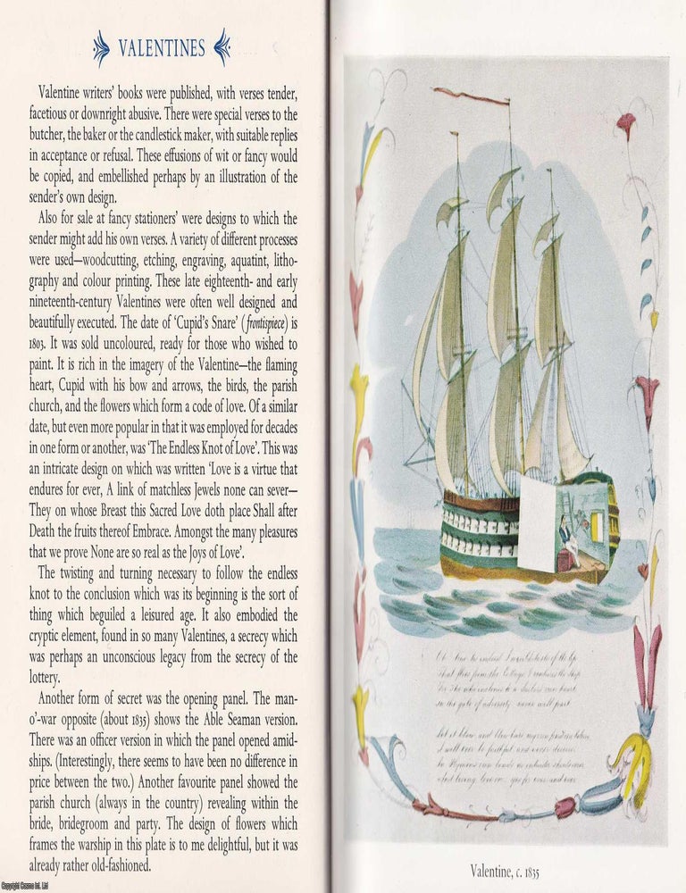 Item #372382 Valentines : Victorian Valentine Cards. An original article from the Saturday Book,...