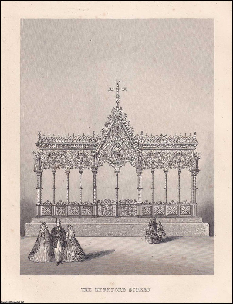 Item #372563 The Hereford Screen : choir screen designed by Sir George Gilbert Scott. A Steel...
