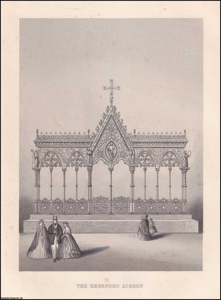 Item #372563 The Hereford Screen : choir screen designed by Sir George Gilbert Scott. A Steel...