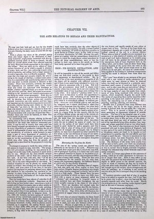 The Arts relating to Metals and their Manufacture. An Illustrated chapter from The Industrial Arts & Sciences of All Nations, c.1865. An article printed in Undated, c.1865.
