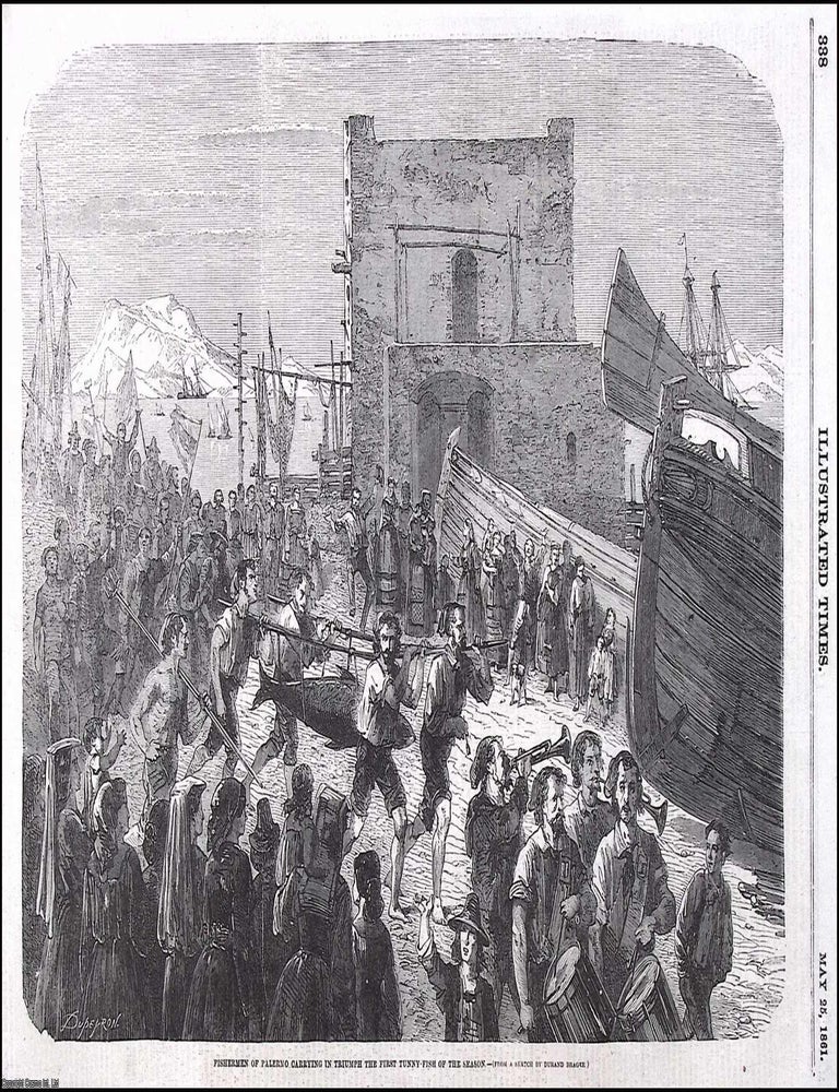 Item #372584 Fishermen of Palermo carrying in Triumph the First Tunny-Fish of the Season. From a...