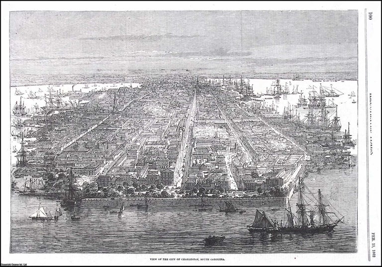 Item #372596 View of the City of Charleston, South Carolina. An original print from the...