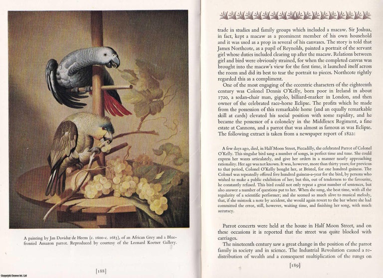 Item #372621 The Social History of The Parrot. An original article from the Saturday Book, 1961....