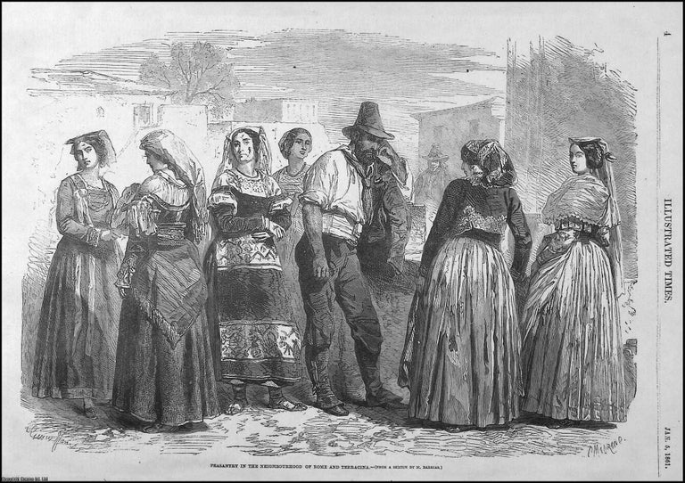 Item #372667 Peasantry in the Neighbourhood of Rome and Terracina. From a Sketch by M. Barrias....