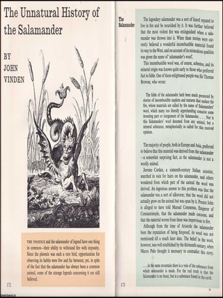 The Unnatural History of the Salamander. By John Vinden. An original article from the Saturday. LIZARD-LIKE AMPHIBIANS.