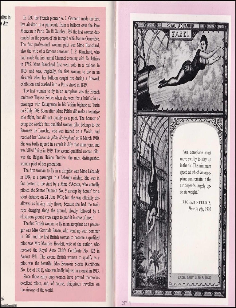 Item #372710 Ladies in the Air; female aviators. By Charles Gibbs-Smith. An original article from...