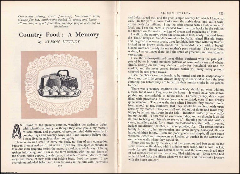 Item #372763 Country Food : A Memory, by Alison Uttley. An original article from the Saturday...