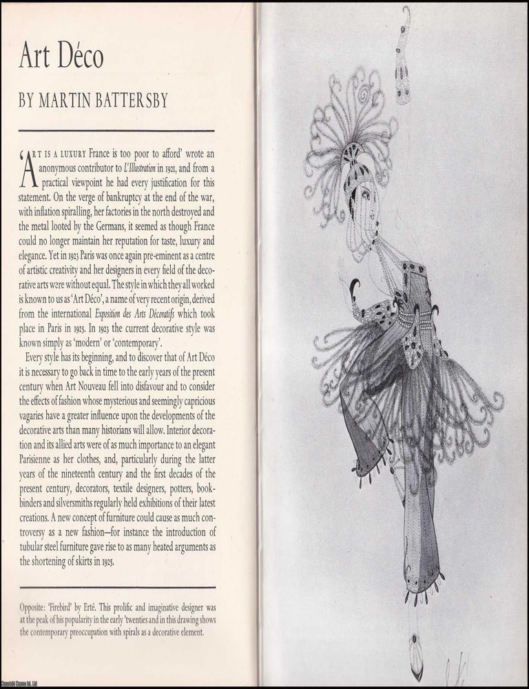 Item #372767 Art Deco Style, by Martin Battersby. An original article from the Saturday Book,...