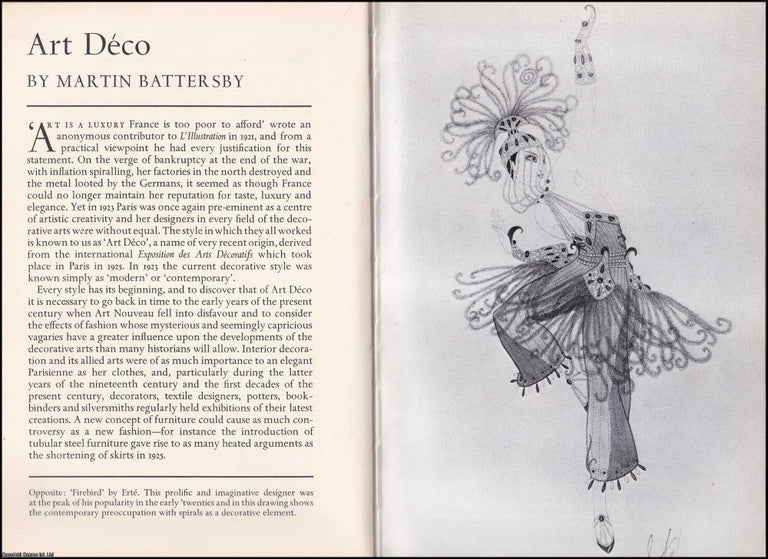 Item #372767 Art Deco Style, by Martin Battersby. An original article from the Saturday Book,...
