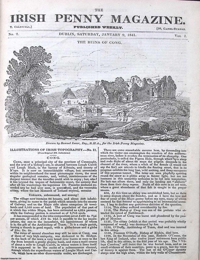 Item #372856 1841, The Ruins of Cong. Featured in a full weekly issue of the uncommon Irish Penny Magazine, 1841. Irish Penny Magazine.