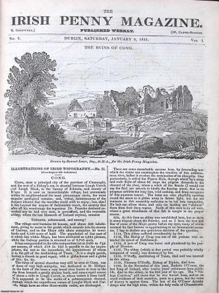 1841, The Ruins of Cong. Featured in a full weekly issue of the uncommon Irish Penny Magazine, 1841. Irish Penny Magazine.