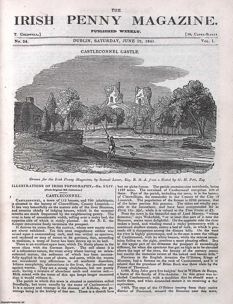 Item #372878 1841, Castleconnel : Cormac's Chapel, on the Rock of Cashel. Two pieces...