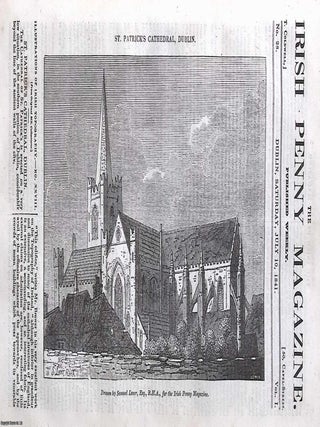 1841, St. Patrick's Cathedral, Dublin. Featured in a full weekly issue of the uncommon Irish. DUBLIN ST. PATRICK'S CATHEDRAL.