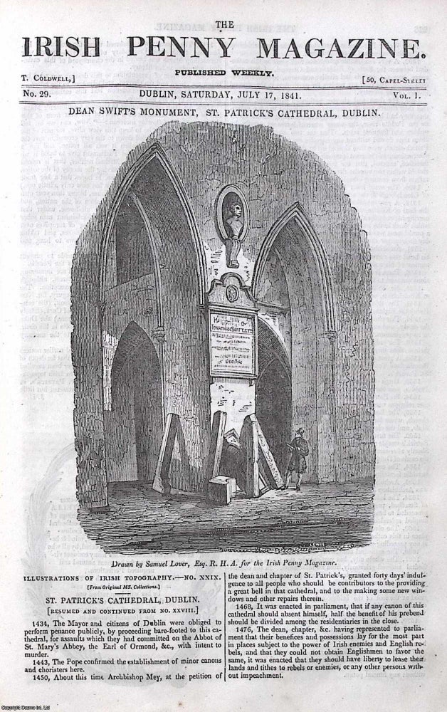 Item #372883 1841, Dean Swift's Monument, St. Patrick's Cathedral, Dublin. Featured in...