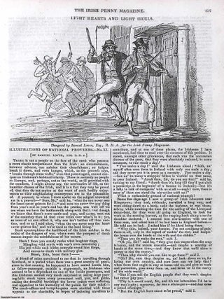 1841, The Town of Sligo & the Abbey of the Order of St. Dominick, Sligo. Featured in a full weekly issue of the uncommon Irish Penny Magazine, 1841.