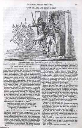 1841, The Town of Sligo & the Abbey of the Order of St. Dominick, Sligo. Featured in a full weekly issue of the uncommon Irish Penny Magazine, 1841.