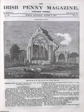 1841, Castledermot, County Kildare. Featured in a full weekly issue of the uncommon Irish Penny. COUNTY KILDARE CASTLEDERMOT.