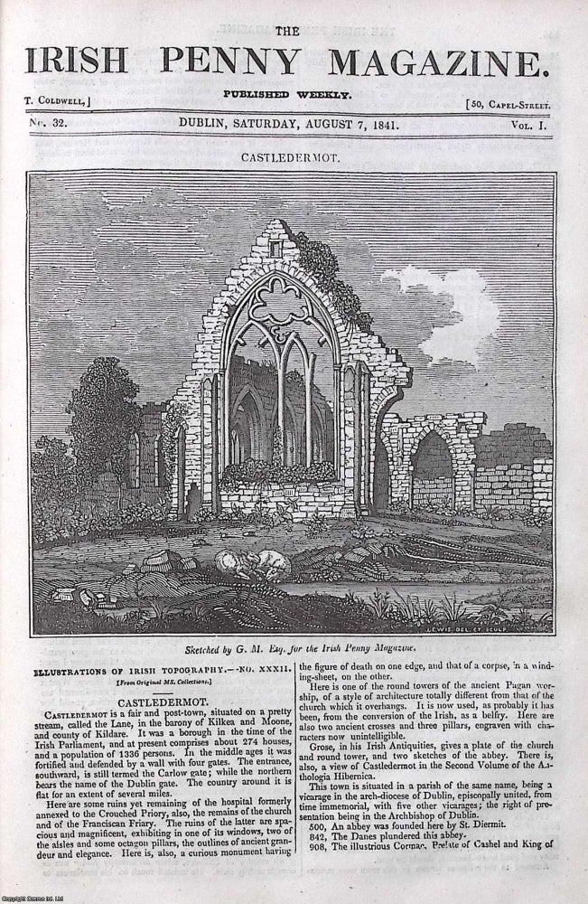 Item #372886 1841, Castledermot, County Kildare. Featured in a full weekly issue of the uncommon...