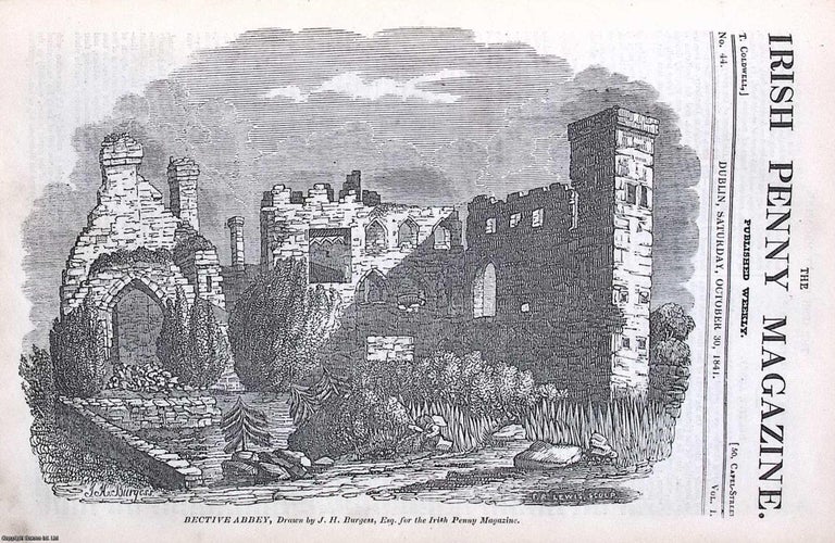 Item #372898 1841, Bective Abbey, County Meath. Featured in a full weekly issue of the uncommon...
