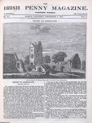 1841, Priory of Aghmacart, Queen's County : Poolleen Caves, Bantry Bay, County of Cork. PRIORY OF AGHMACART.
