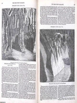 1841, Priory of Aghmacart, Queen's County : Poolleen Caves, Bantry Bay, County of Cork. Featured in a full weekly issue of the uncommon Irish Penny Magazine, 1841.