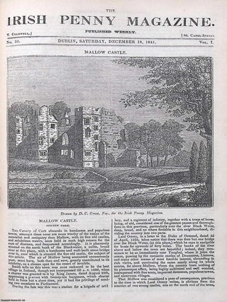 1841, Mallow Castle, County Cork : The Devils Glen, County Wicklow. Two pieces featured in a full. Irish Penny Magazine.