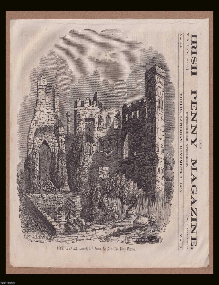 Item #372961 Bective Abbey, County Meath, Ireland. Drawn by J.H. Burgess. An original 1833 print....