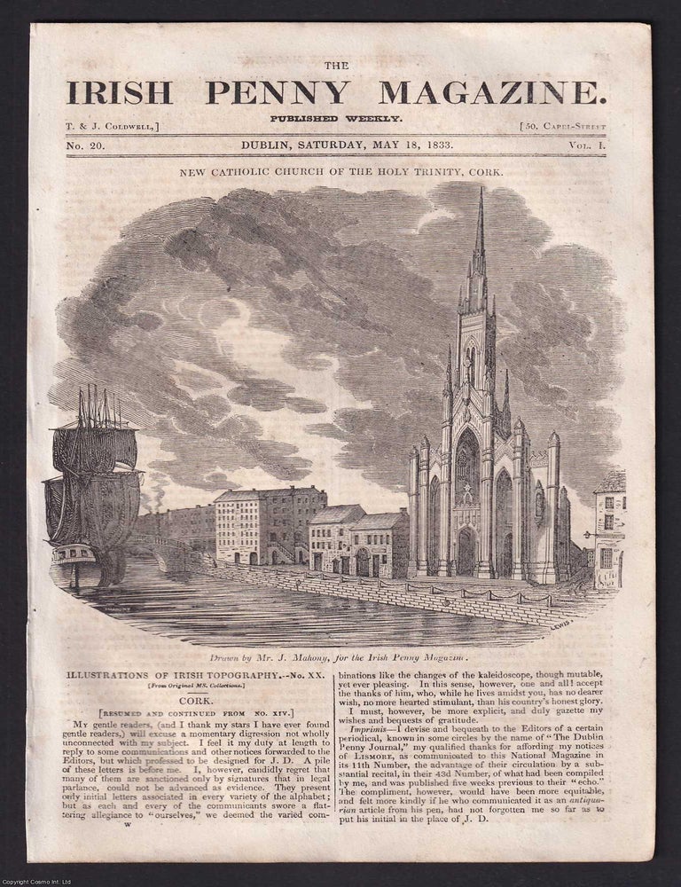 Item #372965 New Catholic Church of the Holy Trinity, Cork, Ireland. Drawn by J. Mahony. An...